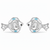 Ocean Fish Enamel CZ Stud Earrings – Flat lay