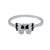 Monochrome Butterfly Ring – Rhodium Plated 925 Sterling Silver