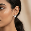Marquise Leaf Stud – Model Ear Shot