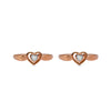 Rose Heart CZ Toe Ring – Rose Gold Plated 925 Sterling Silver