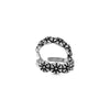 Vintage Floral Band Toe Ring – Oxidized 925 Sterling Silver - Tavshan
