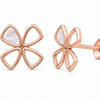 Pure 925 Silver MOP Flower Studs | Pure 925 Silver Rose Gold Finish BIS Hallmarked | Tavshan