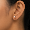 Pure 925 Silver MOP Flower Studs | Pure 925 Silver Rose Gold Finish BIS Hallmarked | Tavshan