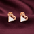 Mother of Pearl Heart Earrings | Pure 925 Silver Rose Gold Finish BIS Hallmarked | Tavshan