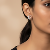 Marquise CZ Pearl Heart Stud Earrings | Pure 925 Silver Rose Gold Finish BIS Hallmarked | Tavshan