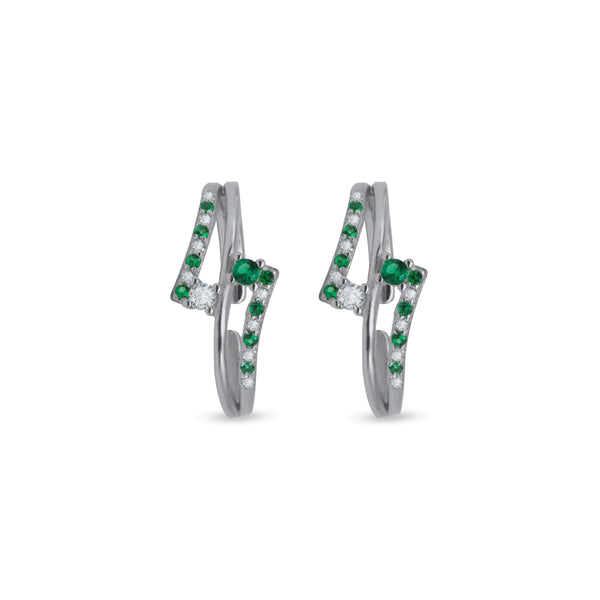 Emerald Spark CZ Adjustable Toe Ring – Rhodium Plated 925 Sterling Silver