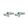 Emerald Spark CZ Adjustable Toe Ring – Rhodium Plated 925 Sterling Silver