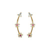 CZ Floral Bloom Ear Cuff / Bluetooth Earring – Gold Plated 925 Sterling Silver