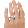 Diamond ring with a white background