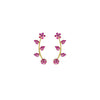 Pink Floral Ear Cuff / Bluetooth Earring – Gold Plated 925 Sterling Silver